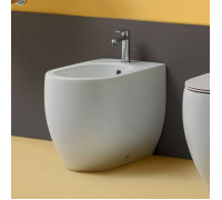 Биде напольное приставное Kerasan Flo 56х37 см с крепежом 312201