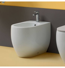 Биде напольное приставное Kerasan Flo 56х37 см с крепежом 312201