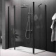 Душевой угол Novellini Young 90х90х200 см прозрачное стекло черный матовый Y22P87-1H/R80LOU450-H/Y2F1B89-1H