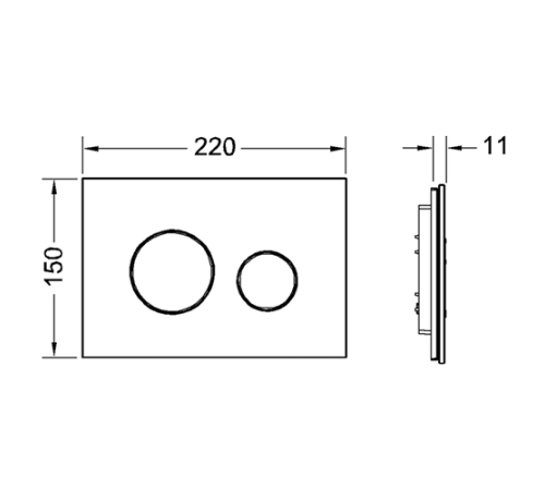 Панель смыва TECE TECEloop стекло белое клавиши белые 9240650