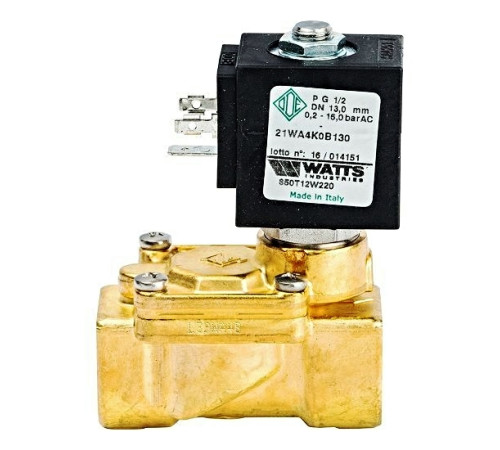 Клапан электромагнитный Watts 850T 1/2 PN25 нормально закрытый 10023639