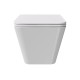 Унитаз подвесной Alice Ceramica Hide Square 55х35 см безободковый с сиденьем микролифт 31210101SET