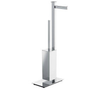 Стойка напольная с держателем бумаги и ершиком Colombo Design Units DX хром B9107D.CR