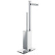Стойка напольная с держателем бумаги и ершиком Colombo Design Units DX хром B9107D.CR