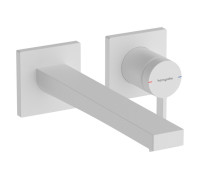 Смеситель для раковины Hansgrohe Tecturis E настенный скрытого монтажа излив 225 мм матовый белый 73051700