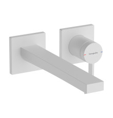 Смеситель для раковины Hansgrohe Tecturis E настенный скрытого монтажа излив 225 мм матовый белый 73051700
