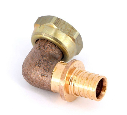 Угольник-переходник REHAU RAUTITAN RX+ 16х1/2 ВР с накидной гайкой бронза 456396