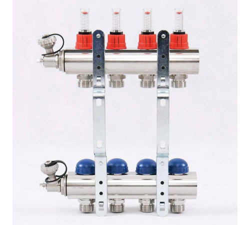 Коллекторная группа Uni-Fitt серия E 1x3/4 EK 4 выхода с расходомерами 440E4304