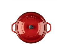 Кастрюля глубокая Hascevher Yeni Derin 28 см красная A905528