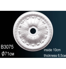 Розетка потолочная под люстру Perfect B3075 полиуретановая с орнаментом 569 мм B3075