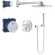 Душевая система с термостатом Grohe Grohtherm SmartControl и верхним душем Rainshower SmartActive 310 хром 34705000