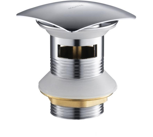 Донный клапан Aquatek Push-open с переливом квадратная крышка хром AQ6004CR