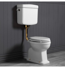 Унитаз напольный SIMAS Londra 60х36.5 см горизонтальный слив средний бачок золото LO911bi/D11oro/LO912bi