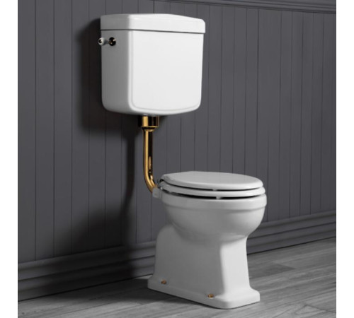 Унитаз напольный SIMAS Londra 60х36.5 см горизонтальный слив средний бачок золото LO911bi/D11oro/LO912bi