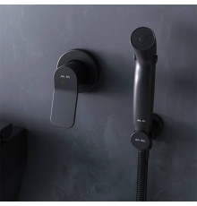 Смеситель встраиваемый с гигиеническим душем AM.PM X-Joy черный матовый F40H85A22