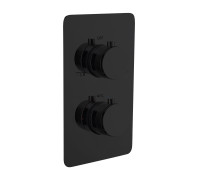 Смеситель термостатический встраиваемый Boheme Cell на 2 потребителя с внутренней частью черный 134-2-B