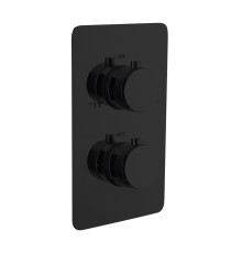 Смеситель термостатический встраиваемый Boheme Cell на 2 потребителя с внутренней частью черный 134-2-B