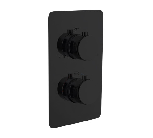 Смеситель термостатический встраиваемый Boheme Cell на 2 потребителя с внутренней частью черный 134-2-B