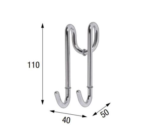 Крючок на стекло Novellini Frame хром R90APPEN0F