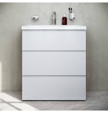 Тумба под раковину напольная AM.PM Gem 75 см 3 ящика белый глянец M91FSX0752WG