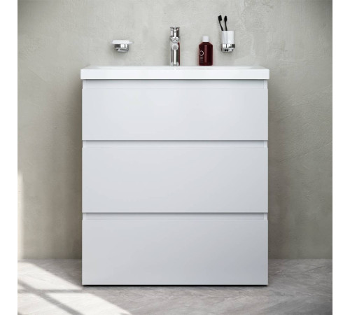 Тумба под раковину напольная AM.PM Gem 75 см 3 ящика белый глянец M91FSX0752WG