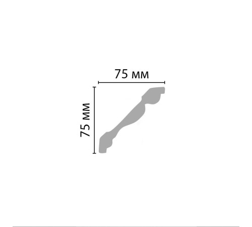 Плинтус потолочный DECOMASTER D154 ДМ 77х77х2000 мм дюрополимер D154 ДМ