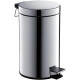 Корзина для мусора с педалью Aquatek 8 л полированный хром AQ4992CR