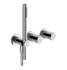 Смеситель Gessi Habito Unito настенный встраиваемый 2 положения с ручным душем хром 70038#031