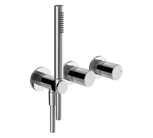 Смеситель Gessi Habito Unito настенный встраиваемый 2 положения с ручным душем хром 70038#031