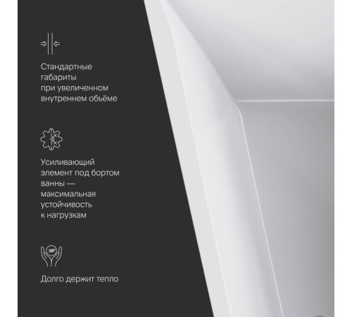 Ванна акриловая AM.PM Like 160х100 см левосторонняя W72A-160L100W-A2