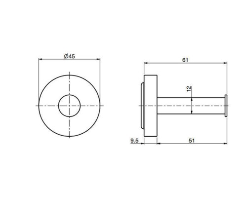 Крючок для полотенец Fima Carlo Frattini Spillo Steel подвесной нержавеющая сталь F6094/1INOX