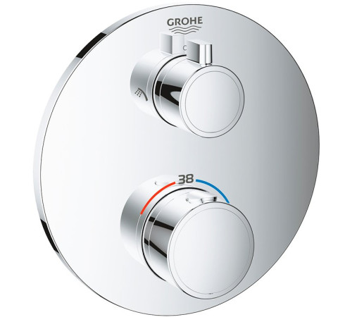 Термостат для душа GROHE Grohtherm с переключателем на 2 положения хром 24076000