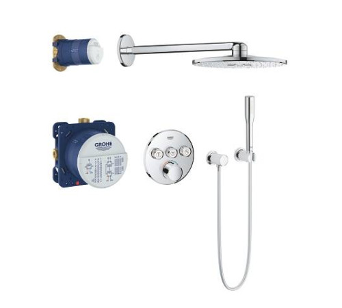 Душевая система с термостатом Grohe Grohtherm SmartControl и верхним душем Rainshower 310 хром 34709000