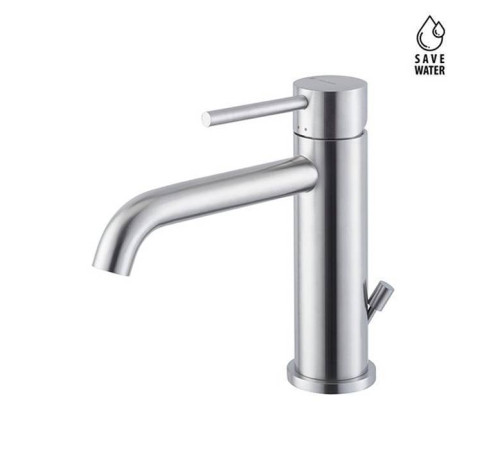 Смеситель для раковины Newform X-STEEL 316 с донным клапаном излив 145 мм Inox 69610X.50.050