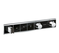 Термостат скрытого монтажа Hansgrohe RainSelect для 3 потребителей черный/хром 15356600