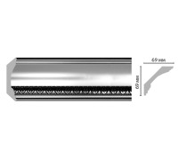 Плинтус потолочный DECOMASTER 100C-63 полистирол 69х69х2400 мм 100C-63