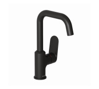 Смеситель для раковины Kludi X1 85 с донным клапаном Push-Open черный матовый 320283975