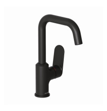 Смеситель для раковины Kludi X1 85 с донным клапаном Push-Open черный матовый 320283975