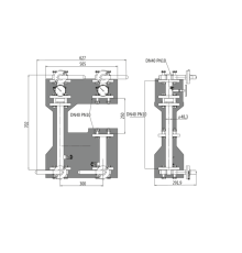 Насосная группа прямая фланцевая Huch EnTEC DN40 PN10 без насоса EFG40010