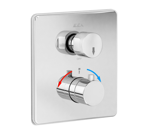 Смеситель для ванны термостатический TRES внешняя часть 102167215EX-KDE