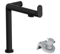 Смеситель для кухни Hansgrohe Aqittura M91 FilterSystem 240 с фильтрацией черный матовый 76804670