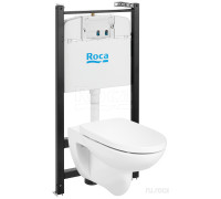 Комплект инсталляция с подвесным унитазом Roca Debba Round Rimless и сиденьем Supralit без кнопки 893104980