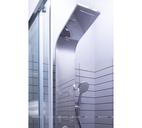 Душевая дверь в нишу Aquanet Alfa 1200x2000 мм раздвижная прозрачное стекло хром NAA6121