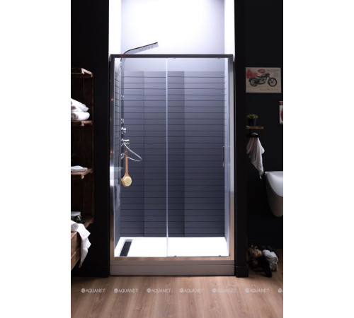 Душевая дверь в нишу Aquanet Alfa 1200x2000 мм раздвижная прозрачное стекло хром NAA6121