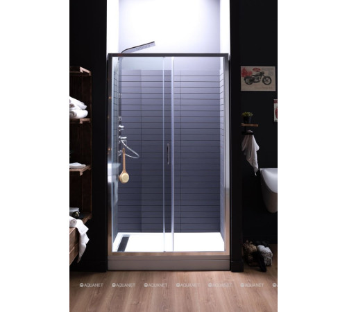 Душевая дверь в нишу Aquanet Alfa 1200x2000 мм раздвижная прозрачное стекло хром NAA6121