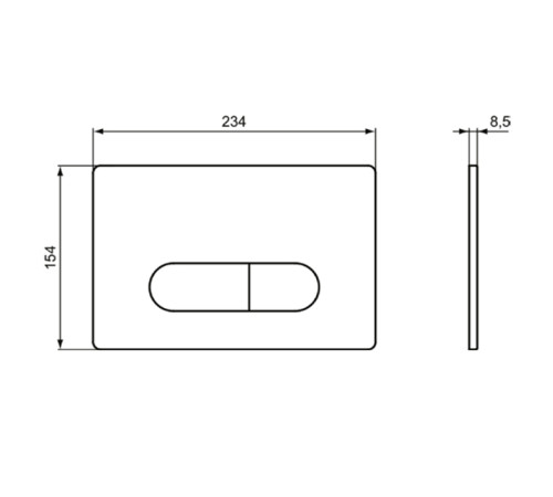 Панель смыва Ideal Standard Oleas M1 механическая двойной смыв хром R0115AA