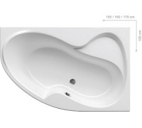 Ванна акриловая RAVAK Rosa II 150х105 см правая белая CJ21000000