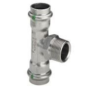 Тройник Viega Sanpress Inox нержавеющая сталь 28х3/4х28 мм 445997