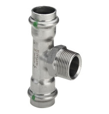 Тройник Viega Sanpress Inox нержавеющая сталь 28х3/4х28 мм 445997