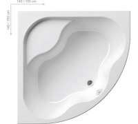 Ванна акриловая RAVAK Gentiana 150х150 см CG01000000